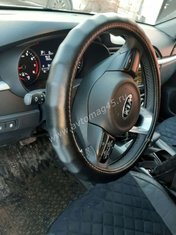 Senator Vermont оплетка руля Размер XL натуральная кожа черная   фото 5