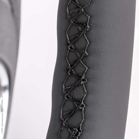 Autoprofi  оплетка руля под шнуровку композитная кожа черная нитки игла    фото 2