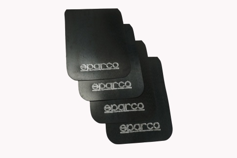 Azard Sparco  брызговики универсальные спортивные пластиковые 40х30см черные 4шт    фото 4