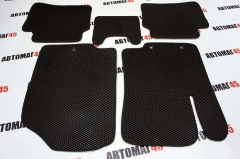 EVA ЭВА  коврики в салон Kia Rio 2011-2017г Hyundai Solaris 2011-2017г черные рисунок ромб компл 5шт фото 5