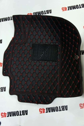 Ковры  5D экокожа Toyota Camry V40/V50/V55 06-18г черный с черной нитка + ворс комплект LIKE АКЦИЯ! фото 2