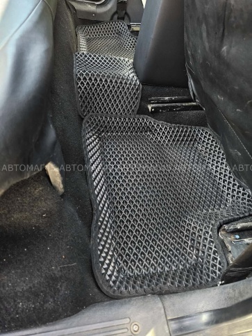 BORATEX  коврики в салон 3D EVA ЭВА Lada Kalina Granta Datsun On-do Mi-do черн рис ромб компл 5шт  фото 5
