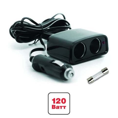 AVS  разветвитель прикуривателя на 2 гнезда с проводом    фото 1