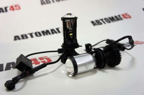 LTway  светодиодные лампы LED линза модуль 2шт H4 12В 30W 5000K 6000Lm с обманкой гар 8мес фото 6