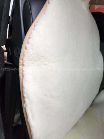 Рус Автотренд  Накидка  задний ряд короткий ворс белый шерсть 70% комплект 3шт Рус    фото 4