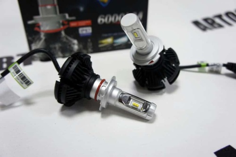 X3 чип  ZES LED 2шт H7 12В 50W 6500K 6000Lm с обманкой гарантия 1мес    фото 2