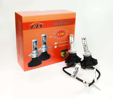 X3 чип  ZES LED 2шт H27 12В 18W 6000K 4400Lm с обманкой гарантия 1мес    фото 1