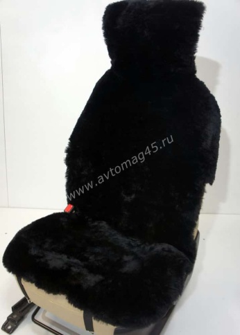 Рус Автотренд  Накидки короткий ворс мутон черный без подклада с боками 140х55см 2шт    фото 7