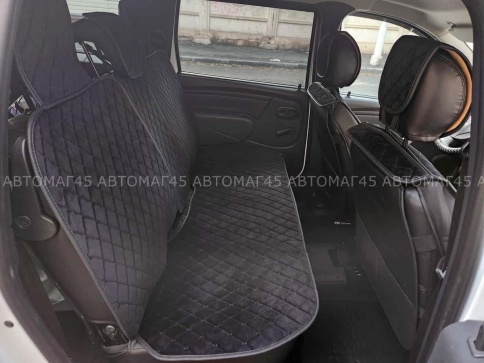 Чехлы  накидки на сиденье серия G велюр черный белая нитка комплект 5 шт Maximal фото 5