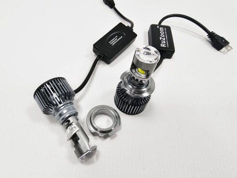 Ruzoom A80C светодиодные лампы LED линза 2шт H7 12В 110W 5700K 13000Lm с обманкой гар 6мес фото 3