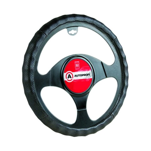 Autoprofi  оплетка руля кожа перфорация черная размер М AP-396 BK   фото 1