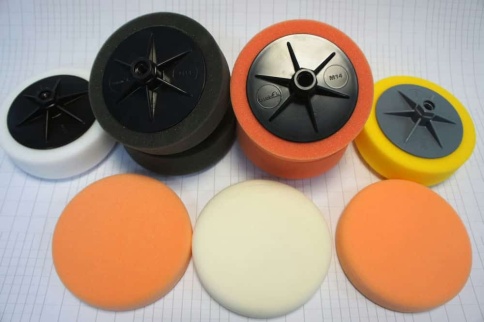 CHAMALEON  губка полировальная на резьбе 150х50 черный SOFT 920    фото 3