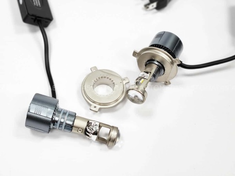 Ruzoom A80-A8 светодиодные лампы LED линза модуль 2шт H4 12В 45W 5700K 4500Lm гарантия 6 мес фото 5