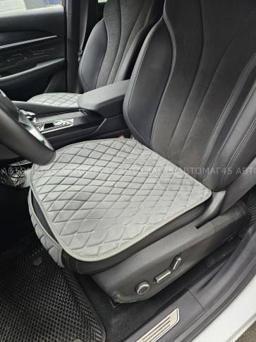 Maximal  Накидка на сиденье велюр серый с язычком 55 x 50 см 1шт    фото 1