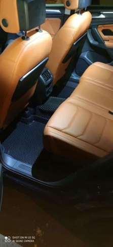 BORATEX  коврики в салон 3D EVA ЭВА Volkswagen Tiguan 2 2016-2022г черные рисунок ромб комплект 5шт фото 5