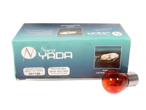 Nord Yada лампа PR21/5W 12V 2 контакта металлический цоколь красная    фото 4