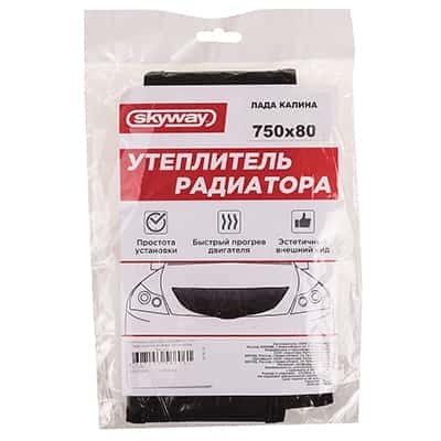 Skyway утеплитель радиатора ВАЗ 1117 1118 1119 Лада Калина Lada Kalina 750 х 80мм ткань фото 1