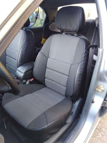 Авточехлы  Chevrolet Lanos Шевроле Ланос ZAZ Chance ЗАЗ Шанс жаккард серый A10    фото 6