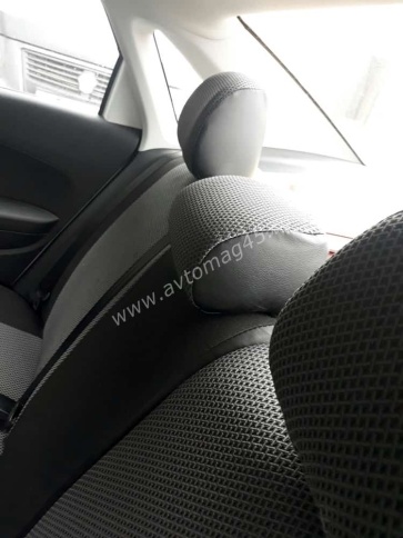 Авточехлы  Volkswagen Polo Фольцваген Поло седан 1/1 2010-2020г жаккард черно-серый Ижевск    фото 2