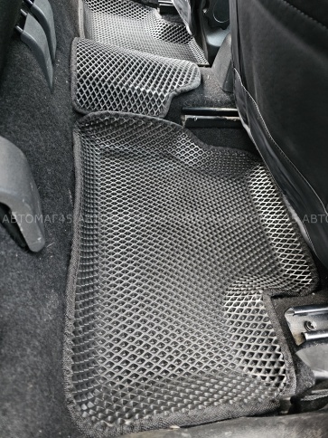 EVA ЭВА 3D коврики в салон Лада Калина Kalina Гранта Granta Datsun черн ромб комп 5шт CITY PRESS фото 5