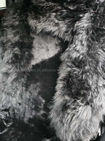 Maximal Накидки комбинированные из овчины черный 140х55см 2шт    фото 4