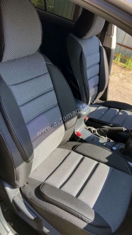 Авточехлы  Toyota Corolla Тойота Королла 2001-2007г седан лев руль кузов 120 жаккард черн-сер Ижевск фото 3