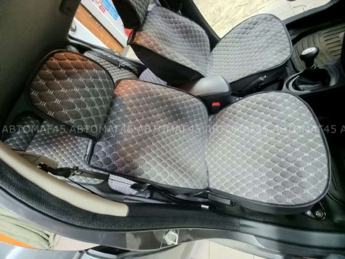 Чехлы  накидки на сиденье лен 2Д серый комплект 5шт фото 15