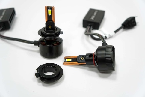 Ruzoom P129 светодиодные лампы LED 2шт H7 12В 75W 6000K 6000Lm гарантия 6мес    фото 3