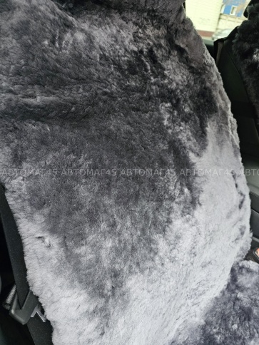 Fentow Накидки  короткий ворс мутон серый с юбкой премиум 146х55см 2шт    фото 5