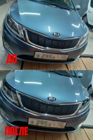 Реснички накладки на фары Kia Rio Киа Рио 2011-2015г 2шт    фото 6