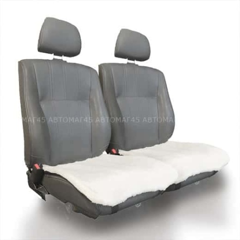 Накидка  подушка на сиденье короткий ворс белый шерсть 60%    фото 5