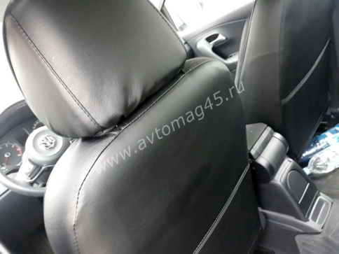 Авточехлы  Volkswagen Polo Фольцваген Поло седан 1/1 2010-2020г жаккард черно-серый Ижевск    фото 8