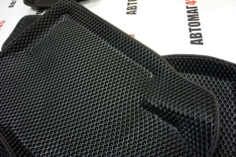 BORATEX  коврики в салон 3D EVA ЭВА Toyota Avensis 2003-2008г черные рисунок ромб комплект 5шт фото 2