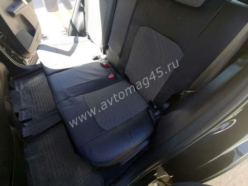 Авточехлы  Toyota RAV4 Тойота Рав4 2012-2019г XA40 экокожа черная и жаккард    фото 2