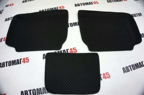 EVA ЭВА 3D коврики в салон Chevrolet Lacetti 2004-2013 г черный рисунок ромб комп 5шт CITY фото 4