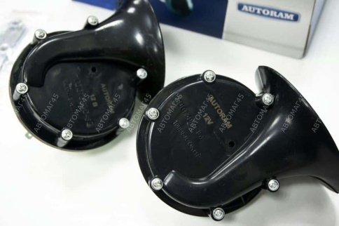 AUTORAM Звуковой сигнал ГАЗ Волга низкий высокий тон 105-118 ДБ 12В 2шт    фото 3