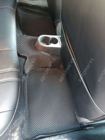 EVA ЭВА 3D коврики в салон Volkswagen Polo 20-22г лифтбэк Skoda Rapid 12-23г черн рис ромб компл 5шт фото 5