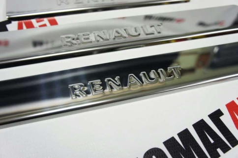 LIDER  Накладки на пороги  Renault Logan Логан 14-22г Logan Stepway 18-22г 4 шт нержавейка    фото 2
