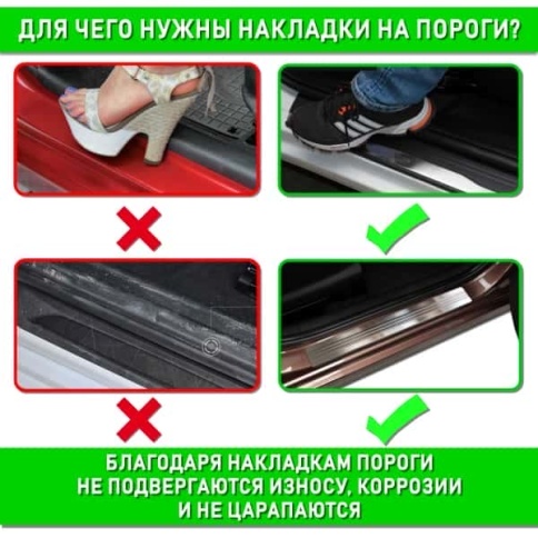 LIDER  Накладки на пороги  Volskwagen Tiguan 2 Фольцваген Тигуан 2 2016-2022г 4 шт нержавейка    фото 2