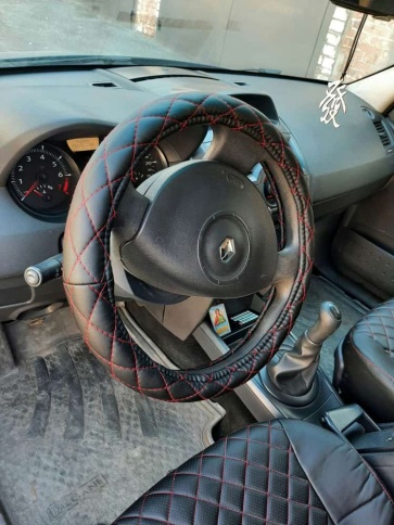 IGG  719 оплетка руля экокожа черный стеганый с красной отстрочкой    фото 9