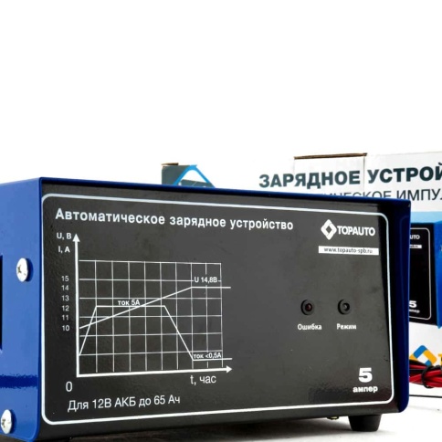 Top Auto  зарядное устройство АЗУ-5 12В до 65А/ч гарантия 12мес    фото 8