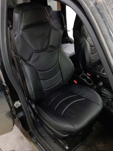 Динас  чехлы универсальные экокожа черный черный комплект    фото 8