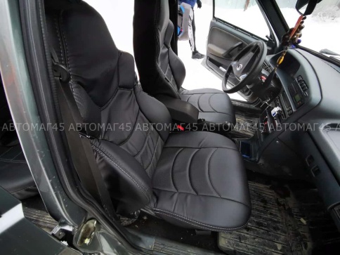 Динас  чехлы универсальные экокожа черный черный комплект    фото 2