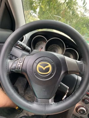 AVS  оплетка руля под шнуровку экокожа гладкая черная размер М диаметр 37-39см обхват 10см фото 3