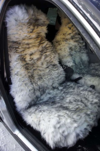 Maximal Накидка  длинный ворс пепельный 140х55см 2шт    фото 4