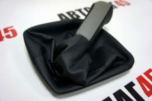 Skyway  Ручка КПП с чехлом Лада Приора экокожа серая    фото 2