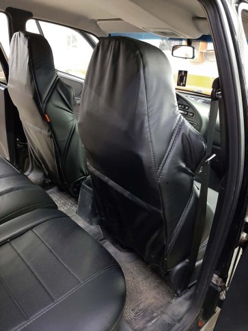 Динас  чехлы универсальные экокожа черный черный комплект    фото 7