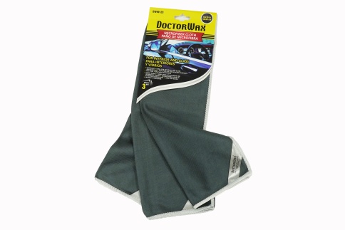 DoctorWax  салфетки микрофибра для стекол и зеркал 40х40см 3шт фото 2