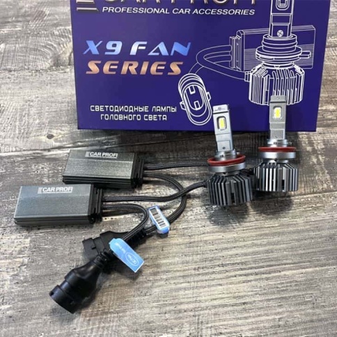 Carprofi X9 лампы LED 2шт H11 12В 40W 5000K 5000Lm гарантия 6мес    фото 5