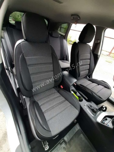 Авточехлы  Kia Ceed Киа Сид 2012-2018г жаккард черно-серый Ижевск   фото 1